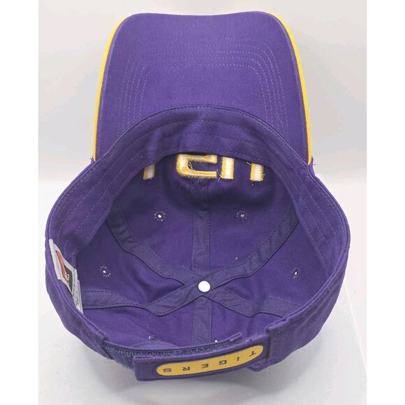 LSU Tigers NCAA Nike Team Strapback Hat Purple Hook and Loop Dad Cap Adult - Picture 8 of 11